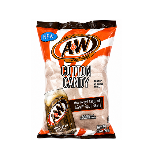 A&W Root Beer Cotton Candy 68g - 12 Pack