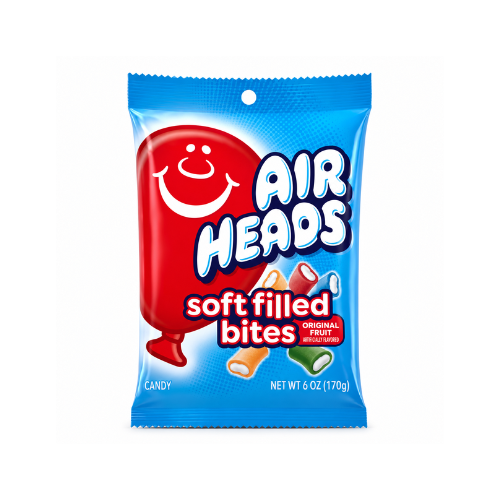 AirHeads Soft Filled Bites Original Fruit 170g - 12 Pack