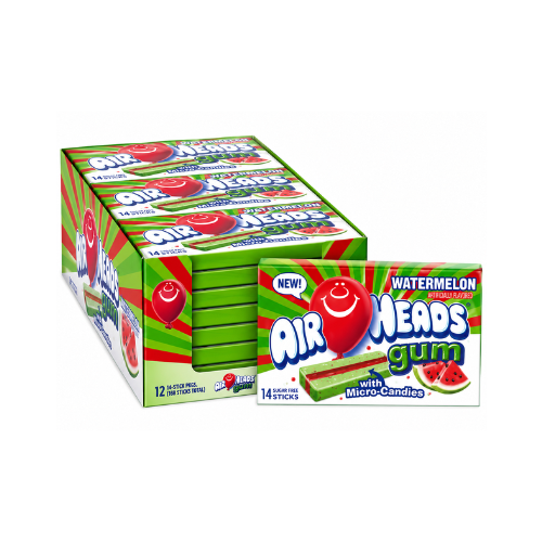 AirHeads Watermelon Gum 14 Sticks - 12 Pack