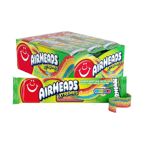 AirHeads Xtremes Belts Rainbow Berry 57g - 18 Pack