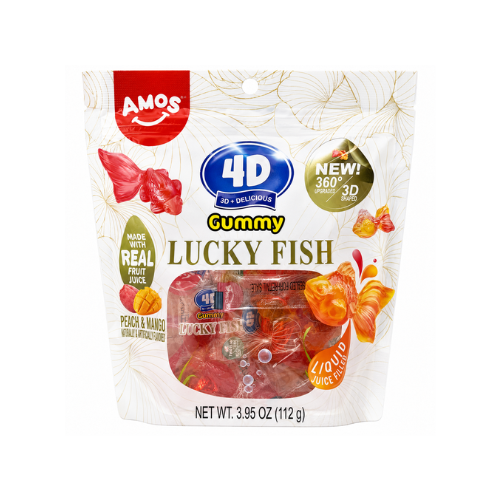 Amos 4D Gummy Lucky Fish 112g - 12 Pack
