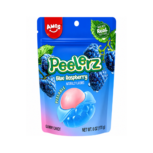 Amos Peelerz Blue Raspberry 170g - 12 Pack