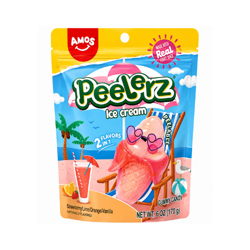 Amos Peelerz Ice Cream 170g - 12 Pack