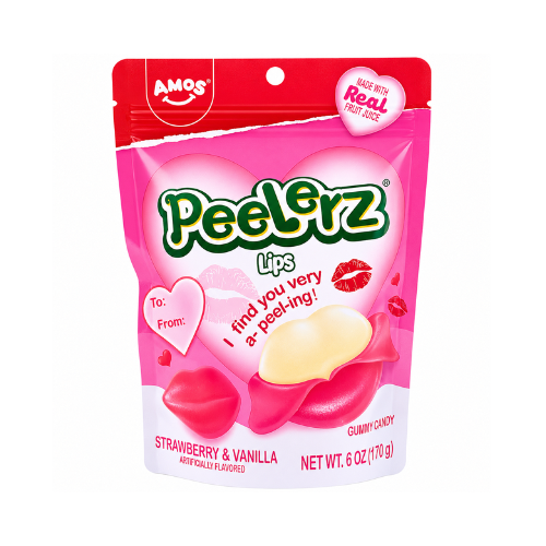 Amos Peelerz Lips Gummy 170g - 12 Pack