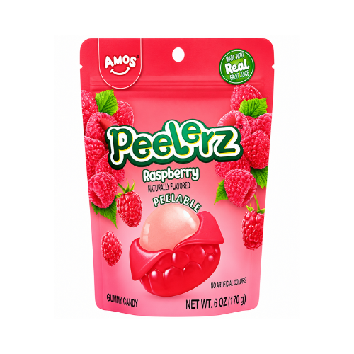 Amos Peelerz Raspberry 170g - 12 Pack