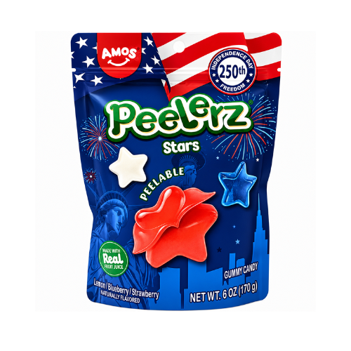 Amos Peelerz Stars and Stripes 170g - 12 Pack
