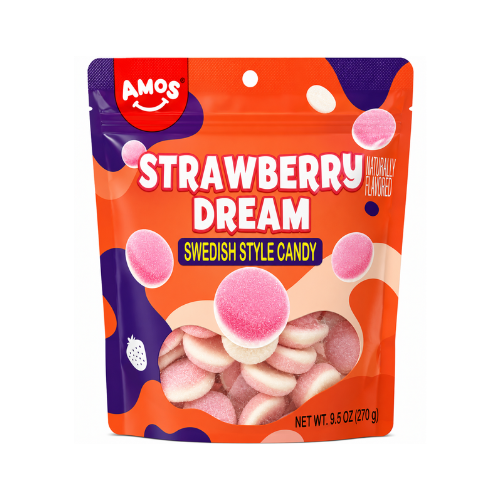 Amos Swedish Style Strawberry Dream 270g - 12 Pack