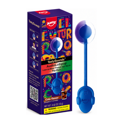 Amos TastySounds Audio Lollipop - Cola 12g - 12 Pack
