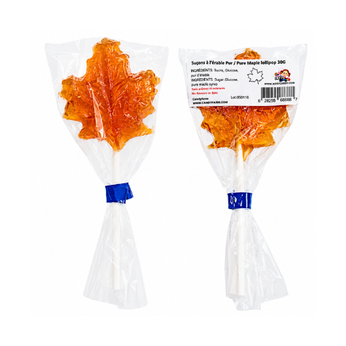 Assorted Shape Pure Maple Lollipop 30g - 36 Pack