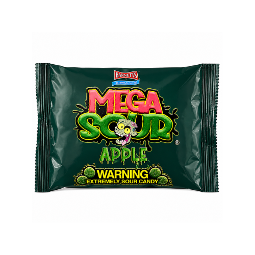 Barnetts Mega Sour Apple 104g (UK) - 12 Pack