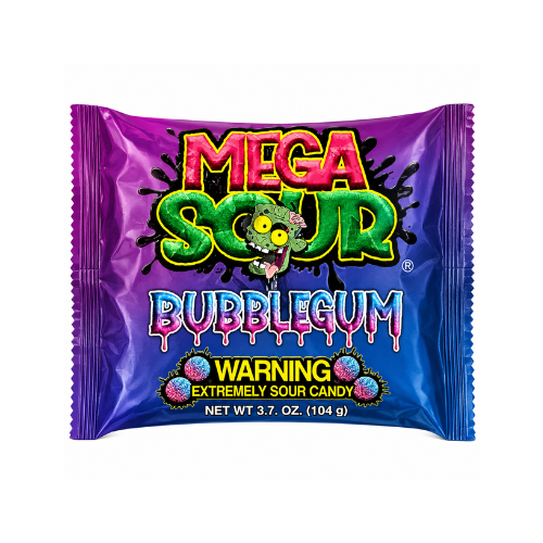 Barnetts Mega Sour Bubblegum 104g (UK) - 12 Pack