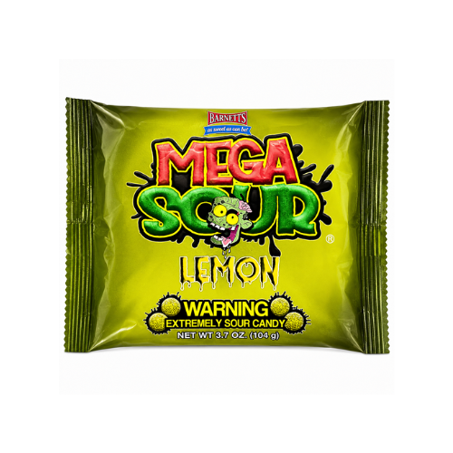 Barnetts Mega Sour Lemon 104g (UK) - 12 Pack