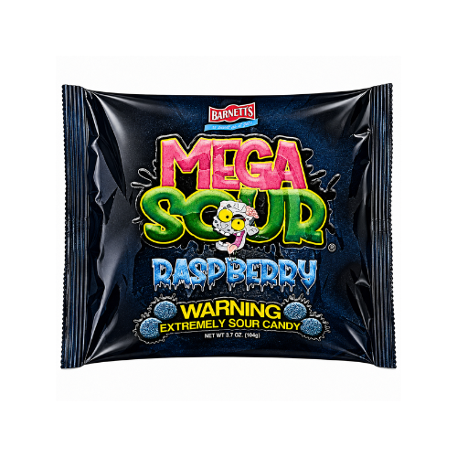 Barnetts Mega Sour Raspberry 104g (UK) - 12 Pack