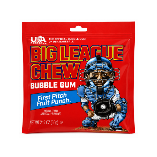 Big League Chew Fruit Punch Pouch 60g - 12 Pack