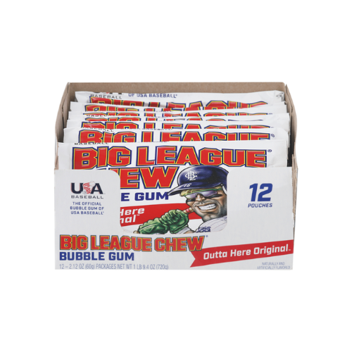 Big League Chew Bubble Gum-Outta Here Original 60g - 12 Pack