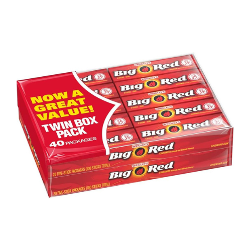 Big Red Gum - 5 Stick Sleeves 40 Pack 1 Box
