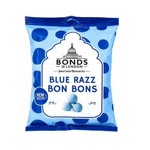 Bonds Blue Razz Bon Bons 110g (UK) - 12 Pack