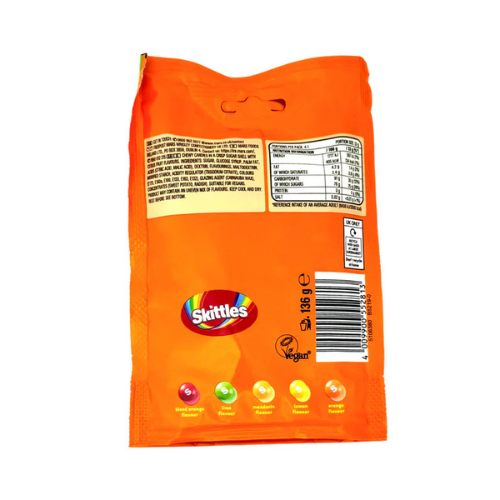 Skittles Citrus Pouch 136g (UK) - 15 Pack