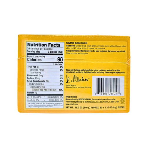 Efrutti Gummi Hot Dog 9g- 60 Pack