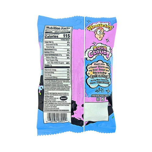Warheads Sour Clouds Cotton Candy 85g - 12 Pack