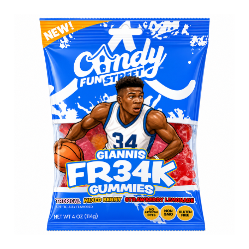Candy Fun Street Giannis FR34K Gummies 114g - 12 Pack