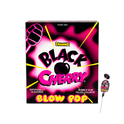 Charms Blow Pop Black Cherry 18g - 48 Lollipops