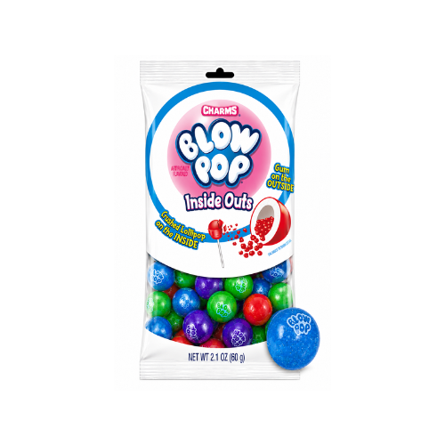 Charms Blow Pop Inside Out Tube 65g - 24 Pack