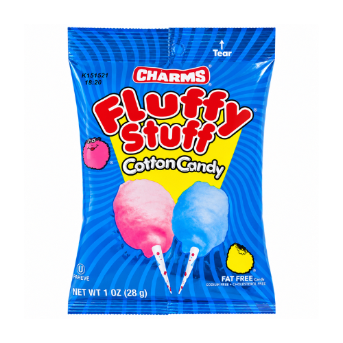Charms Fluffy Stuff Cotton Candy 28g - 12 Pack