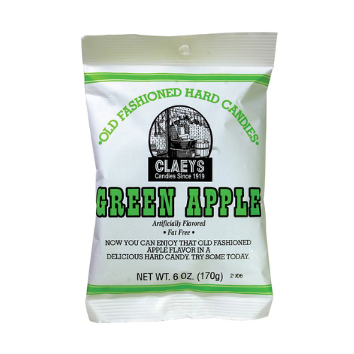 Claeys Green Apple Old Fashioned Hard Candies 170g - 24 Pack