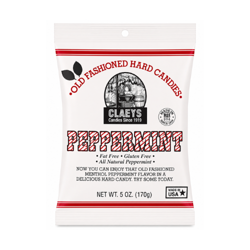 Claeys Peppermint Old Fashioned Hard Candies 170g - 24 Pack