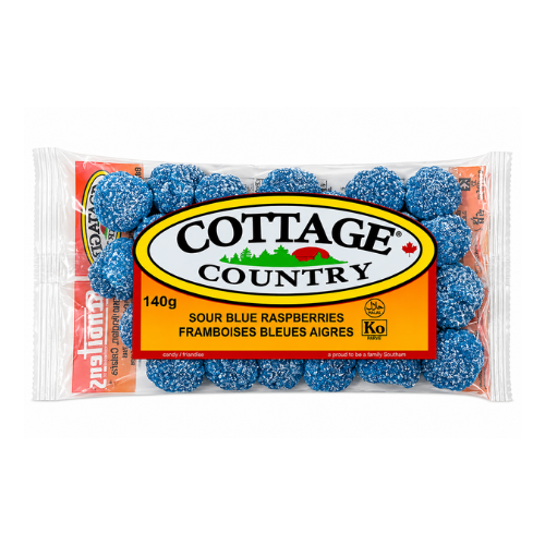 Cottage Country Sour Blue Raspberries 140g - 20 Pack