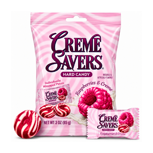 Creme Savers Raspberries and Creme 85g - 12 Pack