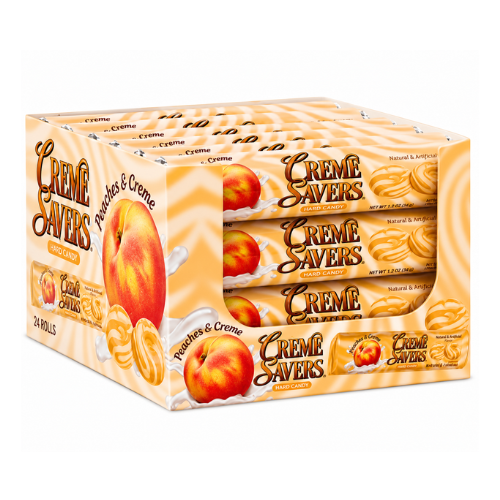 Creme Savers Rolls Peaches and Creme 50g - 24 Rolls