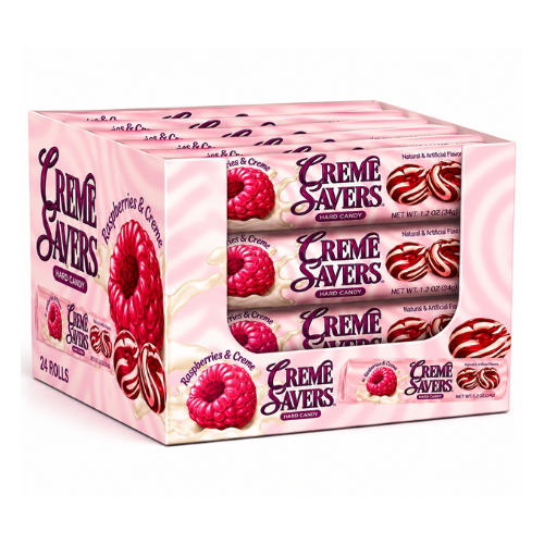 Creme Savers Rolls Raspberries and Creme 50g - 24 Rolls
