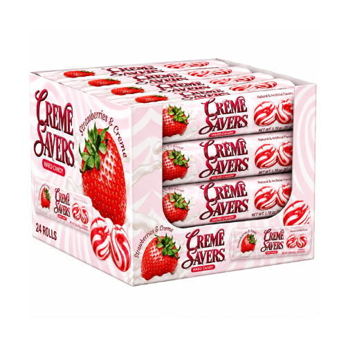 Creme Savers Rolls Strawberries & Creme - 24 Pack