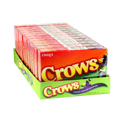 Crows Licorice Flavored Gumdrops Theater Box 184g - 12 Pack