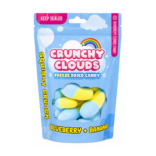 Crunchy Clouds Squashies Blueberry & Banana 50g (UK) - 10 Pack