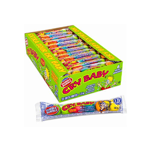 Cry Baby Extra Sour Gumballs Tube 36g - 36 Pack