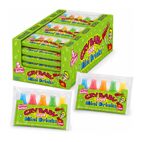 Cry Baby Sour Mini Drinks 8 Bottles - 12 Pack