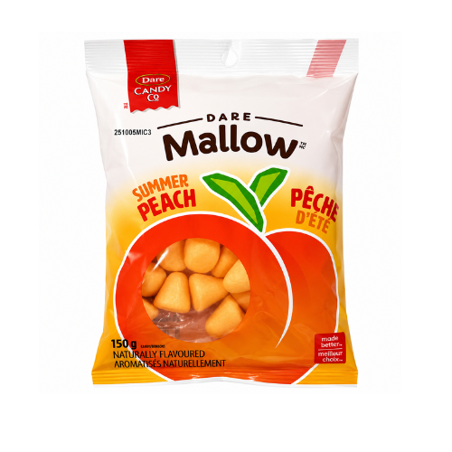 Dare Real Mallow Peach Marshmallows 150g - 12 Pack