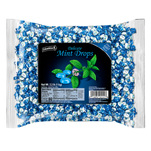 Delicate Mint Drops Hard Candy 1kg - 1 Bag