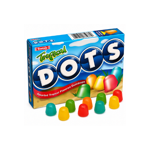 Dots Tropical Gum Drops Candy Theater Packs 185g - 12 Pack