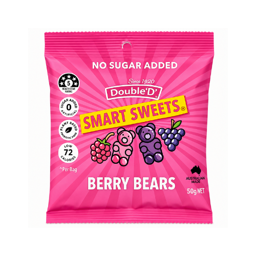 Double 'D' Smart Sweets Berry Bears 50g (Australia) - 12 Pack