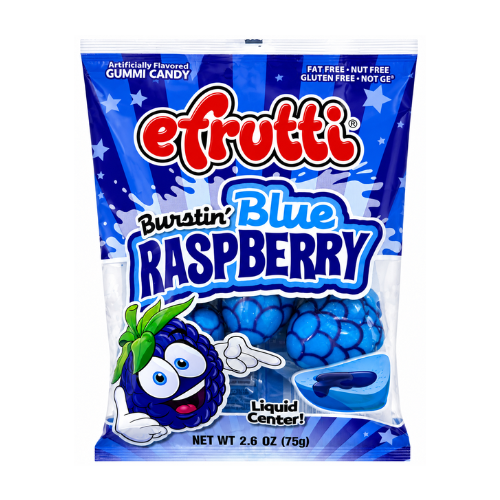 Efrutti Burstin' Blue Raspberry 75g - 12 Pack