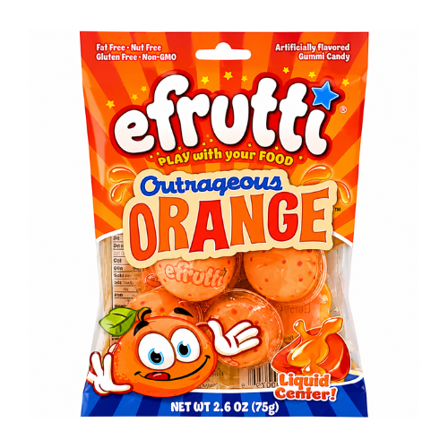 Efrutti Outrageous Orange 75g - 12 Pack