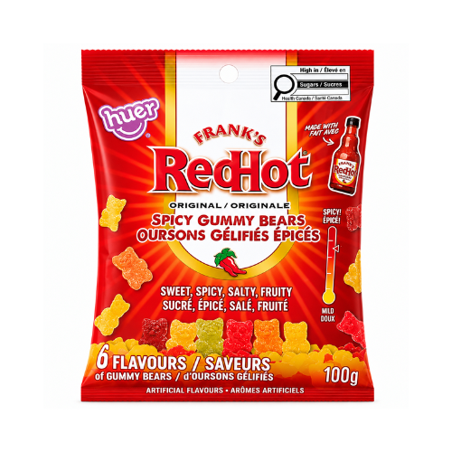 Frank's RedHot Spicy Gummy Bears 100g - 15 Pack