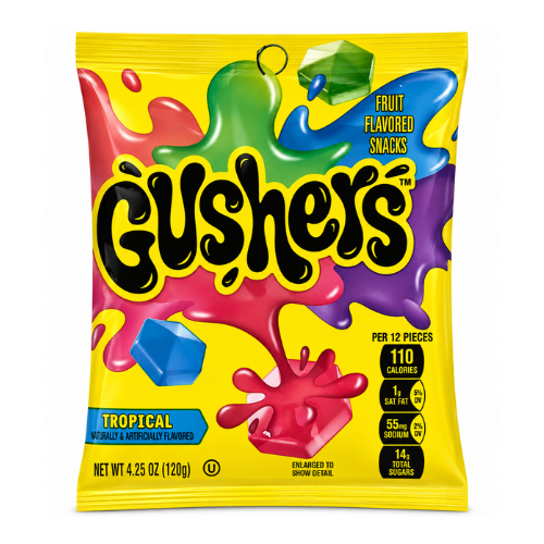 Fruit Gushers Tropical 4.25oz - 8 Pack Candy