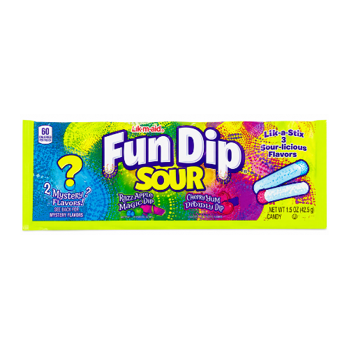 Fun Dip Sour 3 Flavour Pack 39.6g - 24 Pack