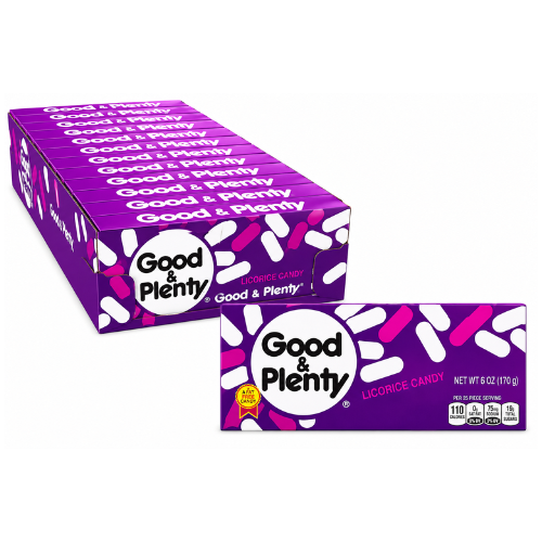Good & Plenty Licorice Candy Theater Box 170g - 12 Pack