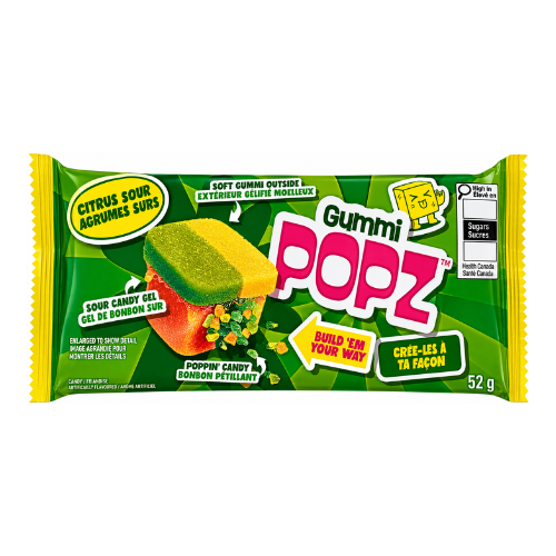Gummi Popz Citrus Sour 52g - 12 pack